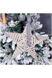 Netagon Natural Wicker Christmas Star in Grey - thumbnail 3