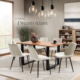 tectake Dining Chair Monroe Set Of 2 - Cream - Size: 2 Pack - thumbnail 8