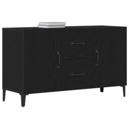 Berkfield Home Black Oak Sideboard - 100 x 36 x 60 cm - Made of Engineered Wood - thumbnail 3