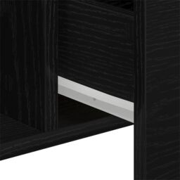 Berkfield Home Black Oak Sideboard - 100 x 36 x 60 cm - Made of Engineered Wood - thumbnail 9
