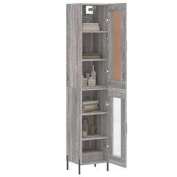 Berkfield Home Highboard Grey Sonoma 34.5x34x180 cm Engineered Wood - thumbnail 3