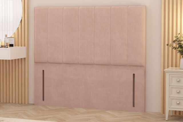 "Somnior Austin Plush Velvet 54"" Floor Standing Upholstered Divan Headboard in Pink - Size: Small Double" - image 1