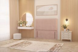 "Somnior Austin Plush Velvet 54"" Floor Standing Upholstered Divan Headboard in Pink - Size: Small Double" - thumbnail 2