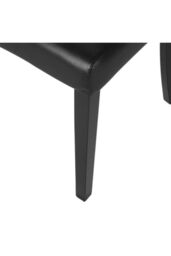Living and Home 2Pcs Litchi Grain PU Leather High Backrest Dining Chairs Dressing Chairs in Black - thumbnail 6