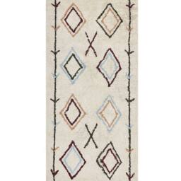 Wyld and Coco Hand-Tufted Multicolour Cotton Rug 80 x 150 cm in Beige - Size: 80 cm x 150 cm - thumbnail 2