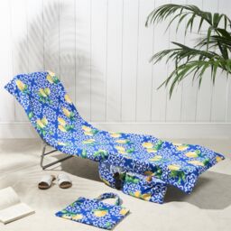 OHS Beach Towel Bag Microfiber Quick Dry Absorbent Soft Large Travel Bath in Dark Navy - thumbnail 1