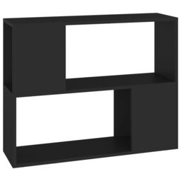 Berkfield Home TV Cabinet Black 80x24x63 cm Engineered Wood - Size: 80 x 24 x 63 cm - thumbnail 2