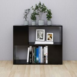 Berkfield Home TV Cabinet Black 80x24x63 cm Engineered Wood - Size: 80 x 24 x 63 cm - thumbnail 3