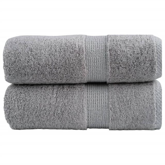 Berkfield Home Premium Soap Towels SOLUND 2pcs Grey 30x30cm 600gsm - image 1