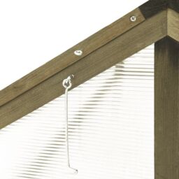 Berkfield Home Greenhouse Grey 114x80x50 cm Firwood - Size: 114 x 80 x 50 cm - thumbnail 6