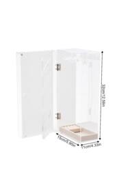 SHEONLY Women's Jewellery Display Stand Organiser with Velvet Tray in Clear - thumbnail 4