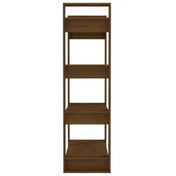 Berkfield Home Book Cabinet/Room Divider Honey Brown 80x35x125 cm Solid Wood - Size: 80 x 35 x 125 cm - thumbnail 6