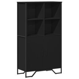 Berkfield Home Highboard Black 79.5x35.5x137.5 cm Engineered wood - thumbnail 2