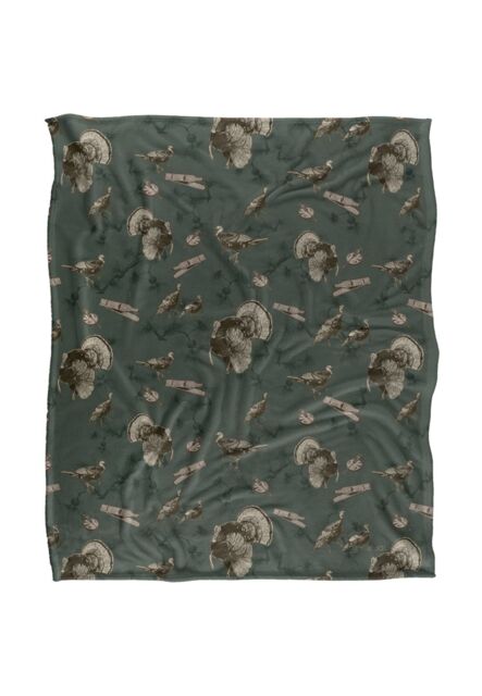 JQ Licensing Jl-Jp Turkey Hunting Pattern Silky Touch Super Soft Throw Blanket 152 X 127 cm in White - image 1