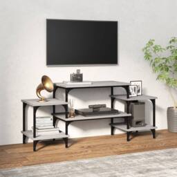 Berkfield Home TV Cabinet Grey Sonoma 117x35x52 cm Engineered Wood - Size: 117 x 35 x 52 cm - thumbnail 2