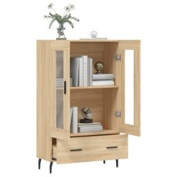 Berkfield Home Highboard Sonoma Oak 69.5x31x115 cm Engineered Wood in Brown - thumbnail 4