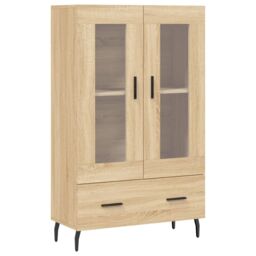 Berkfield Home Highboard Sonoma Oak 69.5x31x115 cm Engineered Wood in Brown - thumbnail 2