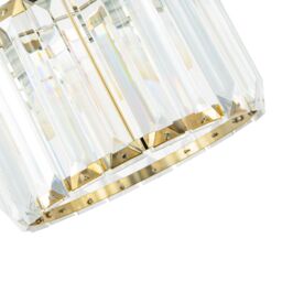 Happy Homewares Contemporary Easy Fit Pendant Shade with Clear Acrylic Rectangular Rods in Gold - Size: 10 inches - thumbnail 3