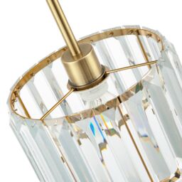 Happy Homewares Contemporary Easy Fit Pendant Shade with Clear Acrylic Rectangular Rods in Gold - Size: 10 inches - thumbnail 4
