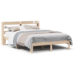 Berkfield Home Bed Frame with Headboard without Mattress 150x200 cm King Size in Brown - thumbnail 2
