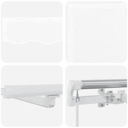 Berkfield Home Manual Retractable Awning with LED White 350x250 cm - thumbnail 8