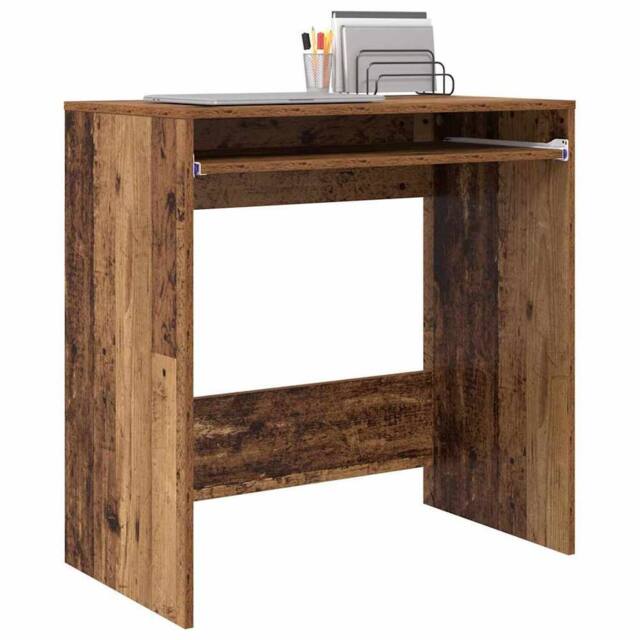 Berkfield Home Modern Writing Desk Old wood Engineered wood Standard Storage in Brown - image 1