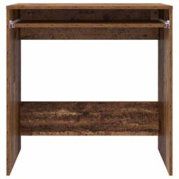 Berkfield Home Modern Writing Desk Old wood Engineered wood Standard Storage in Brown - thumbnail 6