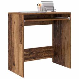 Berkfield Home Modern Writing Desk Old wood Engineered wood Standard Storage in Brown - thumbnail 1