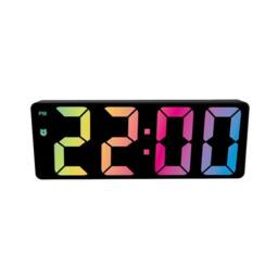 Leaper LED Large Electronic Clock with Colourful Font in Black - thumbnail 2