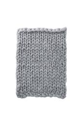 Garden Sanctuary Chunky Knit Throw Blanket Handwoven Home Decor in Grey