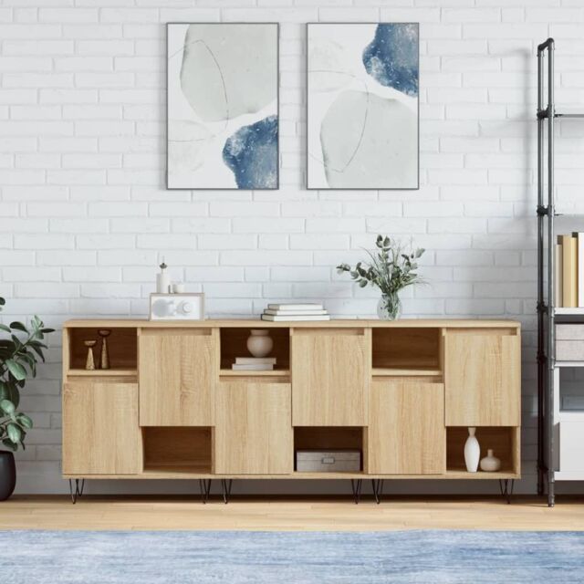 Berkfield Home Sideboards 3 pcs Sonoma Oak Engineered Wood in Brown - image 1