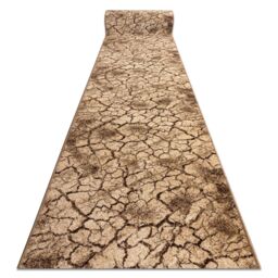 RugsX Karmel Terra Runner in Brown - Size: 80 cm x 370 cm - thumbnail 1