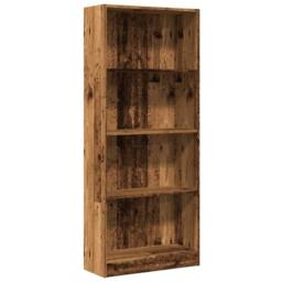 Berkfield Home Bookcase Old Wood 60x24x143 cm Engineered Wood in Brown - Size: 60 x 24 x 143 cm - thumbnail 1