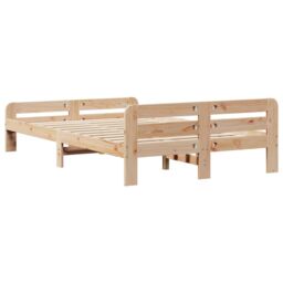 Berkfield Home Bed Frame without Mattress 120x190 cm Small Double Solid Wood Pine in Brown - thumbnail 6