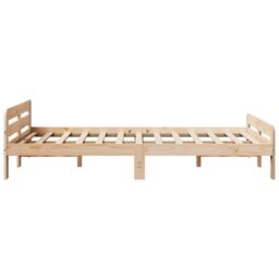Berkfield Home Bed Frame without Mattress 120x190 cm Small Double Solid Wood Pine in Brown - thumbnail 5