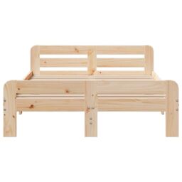 Berkfield Home Bed Frame without Mattress 120x190 cm Small Double Solid Wood Pine in Brown - thumbnail 4