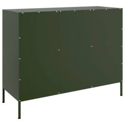 Berkfield Home Sideboard Olive Green 100.5x39x79 cm Steel - thumbnail 8