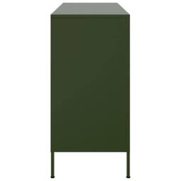 Berkfield Home Sideboard Olive Green 100.5x39x79 cm Steel - thumbnail 7