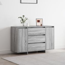 Berkfield Home Sideboard Grey Sonoma 120x41x75 cm Engineered Wood - Size: 120 x 41 x 75 cm