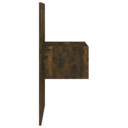 Berkfield Home Bed Headboard with Cabinets Smoked Oak Engineered Wood in Brown - thumbnail 5