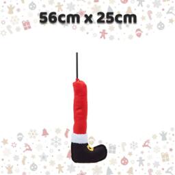 VFM e-Store Christmas Santa Leg Decoration 56cm x 25cm Red X 1 - Size: 56 cm x 25 cm - thumbnail 2