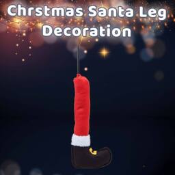 VFM e-Store Christmas Santa Leg Decoration 56cm x 25cm Red X 1 - Size: 56 cm x 25 cm - thumbnail 3