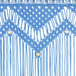 Berkfield Home Macrame Curtain Blue 140x240 cm Cotton - thumbnail 4