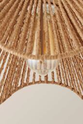 ValueLights Farai Natural Woven Rope Wavy Easy Fit Ceiling Lamp Shade with Bulb - thumbnail 5