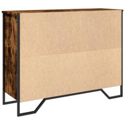 Berkfield Home Sideboard Smoked Oak 97x32.5x74.5 cm Engineered Wood in Brown - thumbnail 7