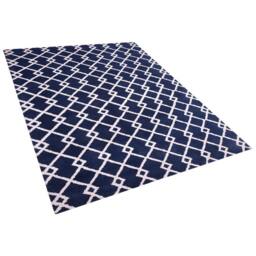 Wyld and Coco Geometric Area Rug 160 x 230 cm Soft Polyester Durable Backing in Blue - Size: 160 cm x 230 cm - thumbnail 3