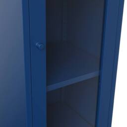 Lemon Pavilion Furniture Frank Storage Cabinet - Steel/Glass - Classic Blue - Flat Packed - thumbnail 5