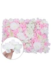 Neel Blue Artificial Flower Wall Panel Decorative Wedding Photography Backdrop in Baby Pink - thumbnail 2