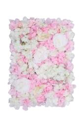 Neel Blue Artificial Flower Wall Panel Decorative Wedding Photography Backdrop in Baby Pink