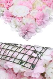 Neel Blue Artificial Flower Wall Panel Decorative Wedding Photography Backdrop in Baby Pink - thumbnail 3